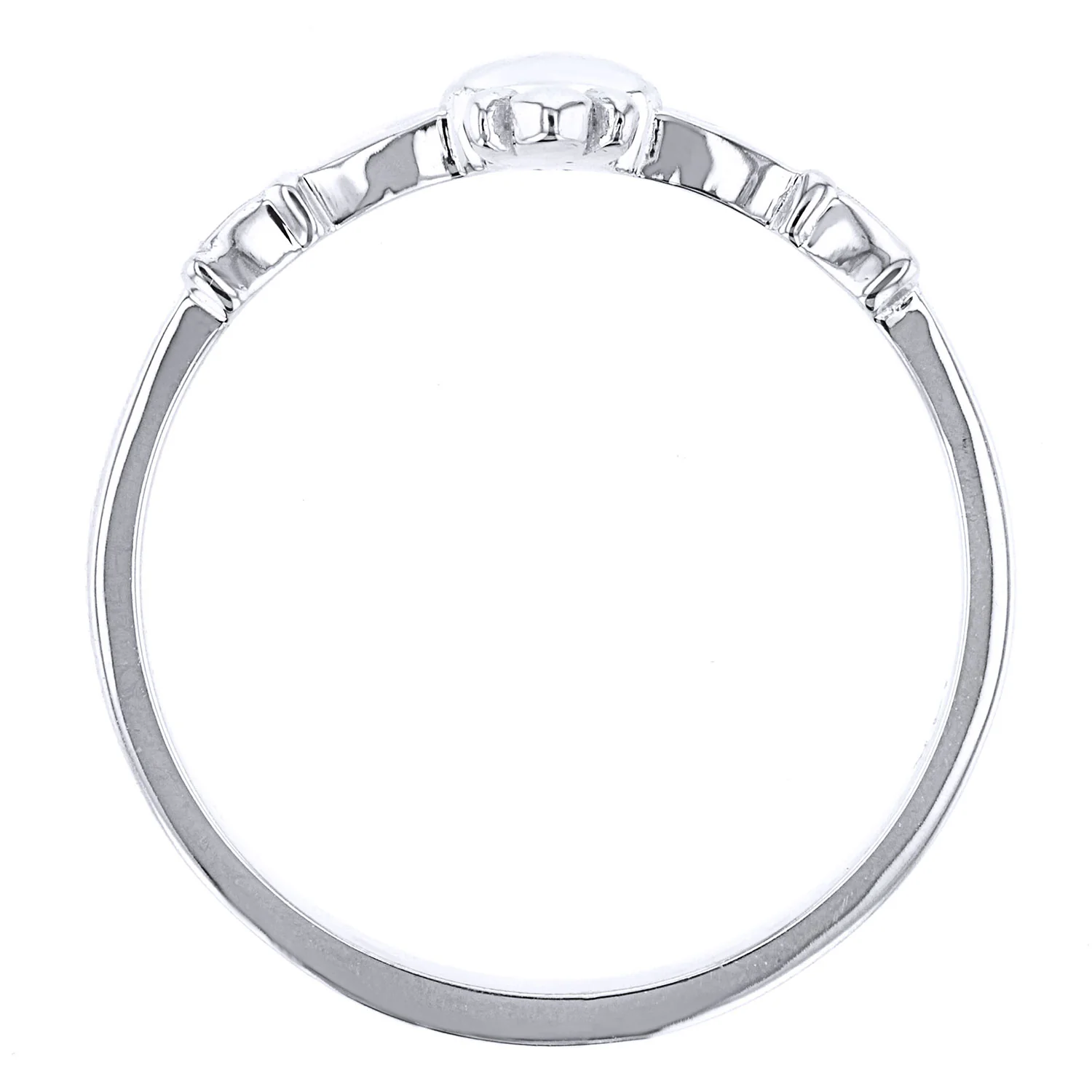 Bella Cosa Custom Sterling Silver Ladies Claddagh Ring - Image 3