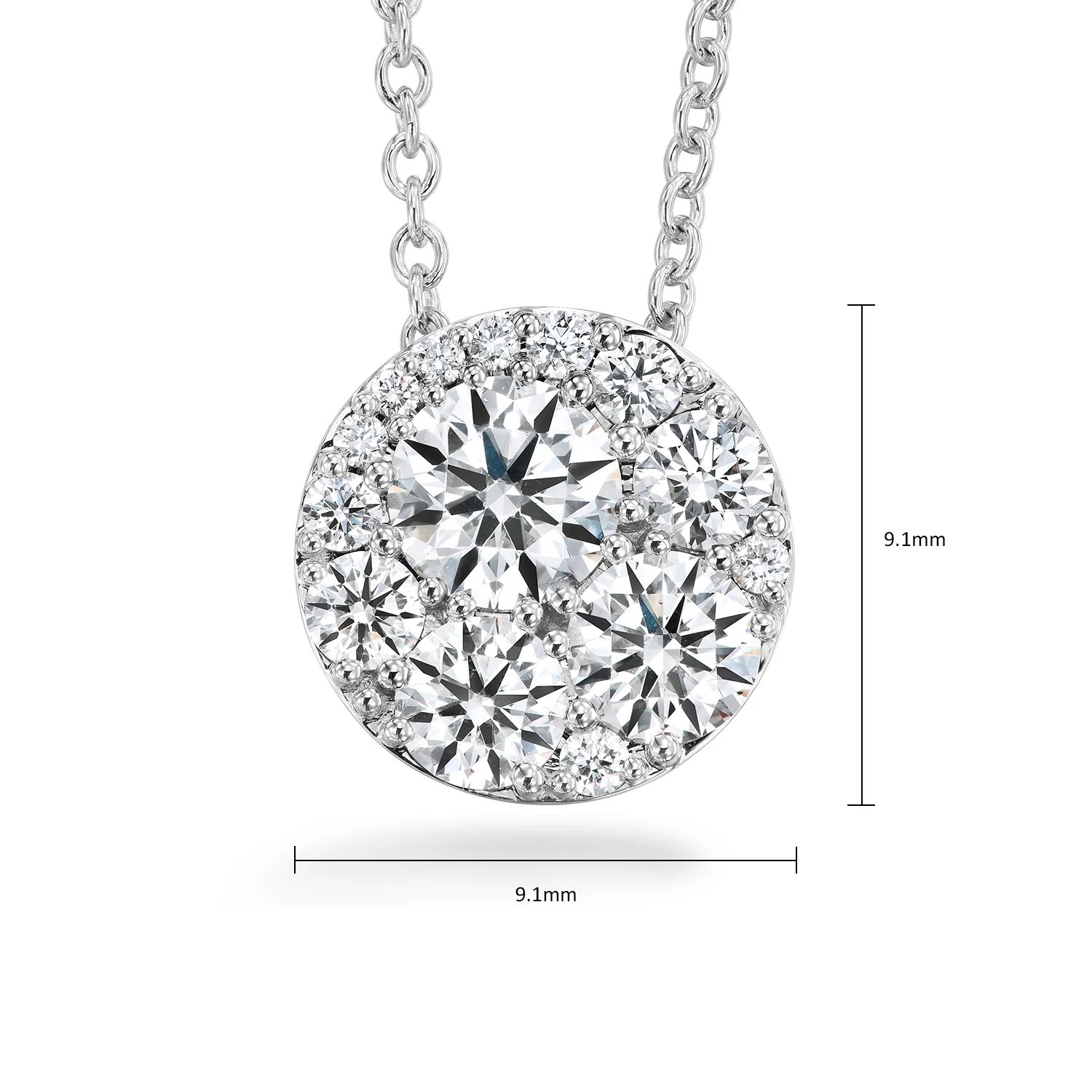 Hearts On Fire 18K Tessa Diamond Circle Pendant - 0.79ctw - Image 5